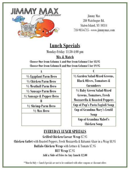 Lunch Specials