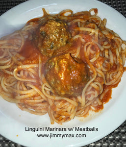 Linguine Pasta Sauce and Meatballs