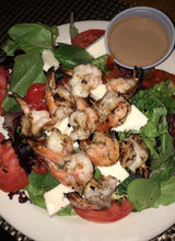 Baby Greens Salad with Grilled Shrimp