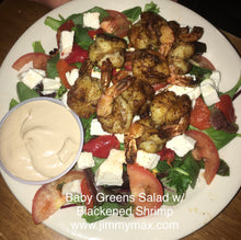 Jimmy Max Baby Greens Salad Blackened Shrimp