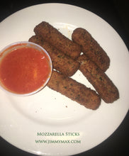 Homemade Breaded Mozzarella Sticks with a Side of Marinara Sauce